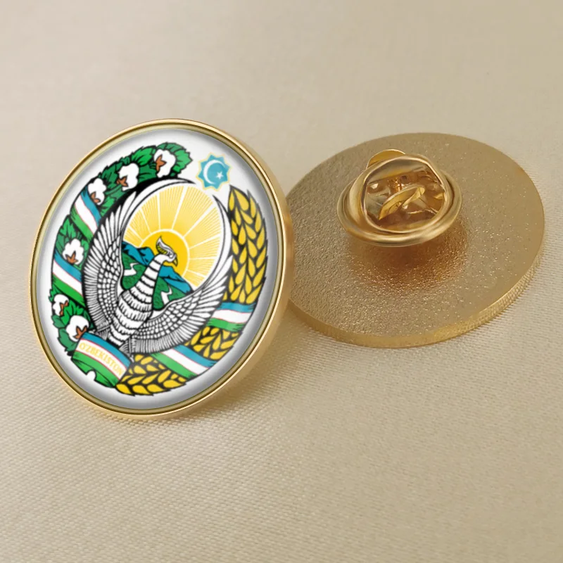 Герб Момо карта Национальный флаг Эмблема с национальным цветочным брошь значки