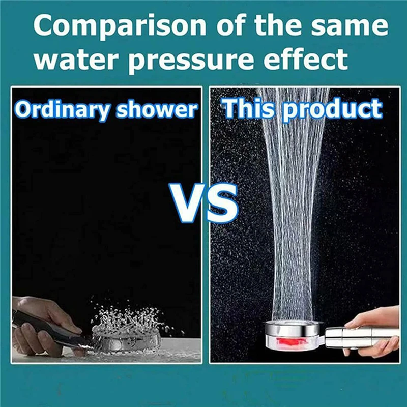 Насадка для душа с пропеллером регулируемая ручная водосберегающая насадка