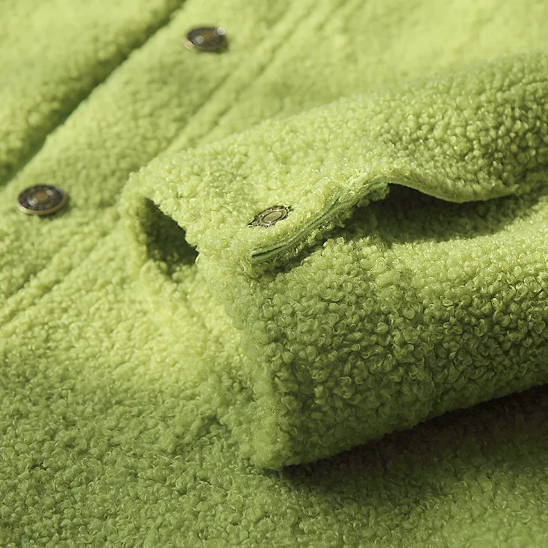 Зима осень модные трендовые дизайнерские короткие куртки из овечьей шерсти с