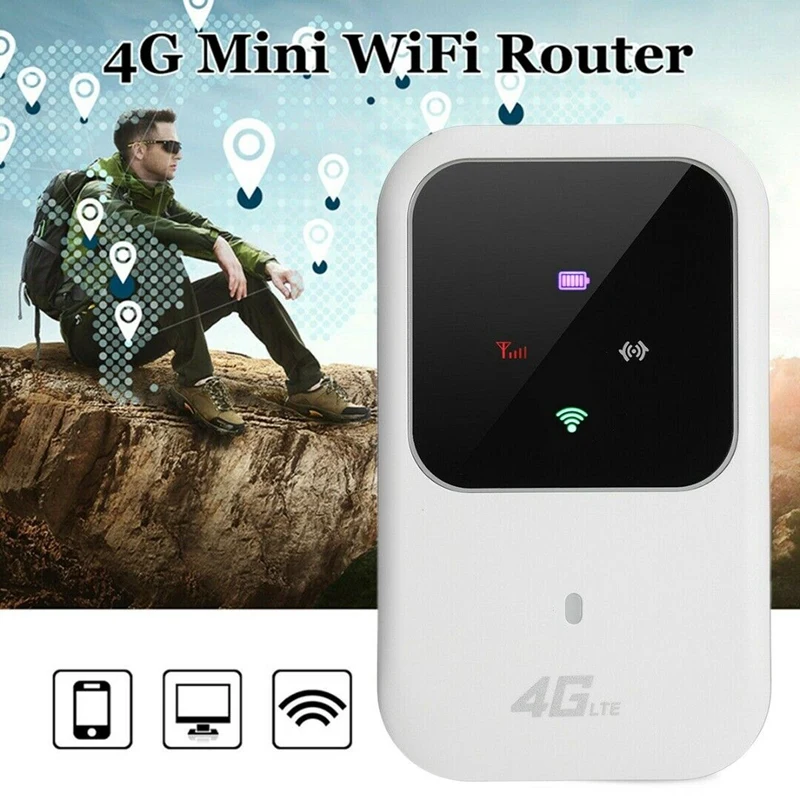 

Portable 4G LTE Wifi Router 150Mbps Unlocked Mobile Modem for Car Home Mobile Travel Camping B1 B3