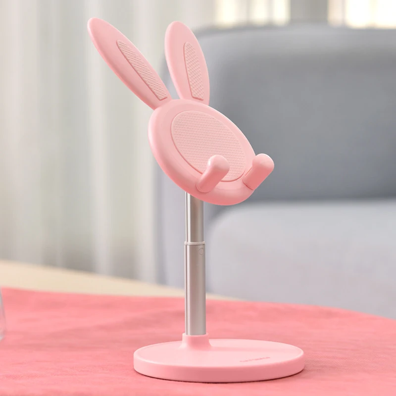 cute desk mobile phone holder stand for iphone ipad metal desktop tablet holder adjustable table cell foldable extend support free global shipping