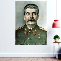joseph stalin leader of soviet union poster decorative banner russia cccp ussr communist propaganda wallpaper painting tapestry