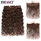 Светильник коричневый пряди с передним волнистые пряди с передним перуанские волосы пряди каштановые человеческие волосы пряди с передним Волосы Remy