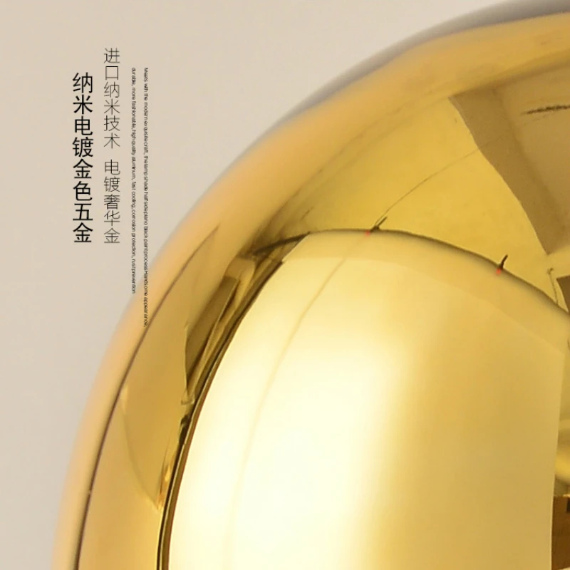 Постмодернизм Позолоченные сферические Стекло подвесной светильник с Гостиная