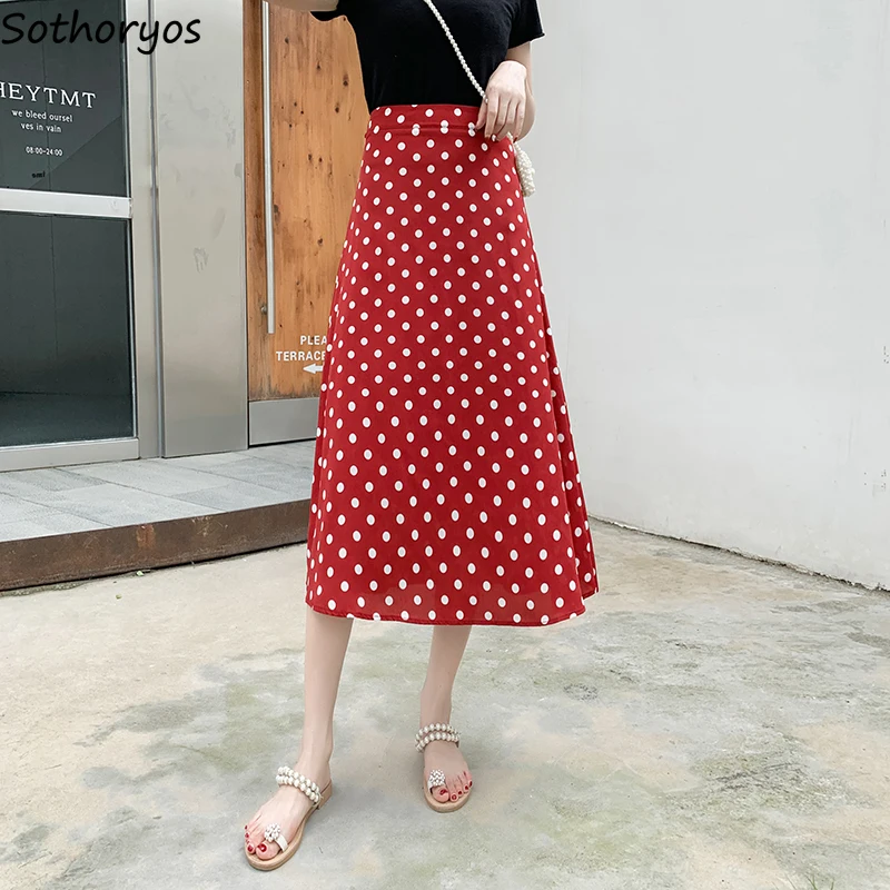 

Юбка женская шифоновая до середины икры, Элегантная удобная длинная Модная в Корейском стиле, с завышенной талией, в стиле Харадзюку, на лет...