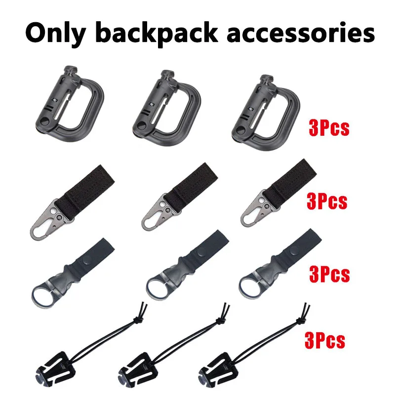 Only hooks 45L военный тактический рюкзак армейский Molle Штурмовые сумки для походов, походов, кемпинга, охоты, камуфляжная сумка Mochila большой емкости - Цвет: Only hooks