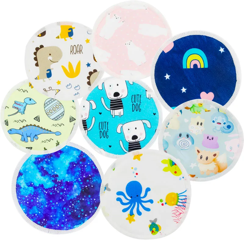 

6Pcs Breast Pads Organic Bamboo Washable Reusable Nipplecovers Nursing Pad Breastfeeding Nipple Pad for Maternity Mom
