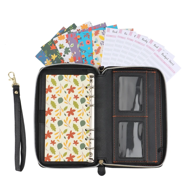 

Organizer Wallet,with Envelopes & Budget Sheets,Compact Budget Planner Organizer,Envelope System Wallet