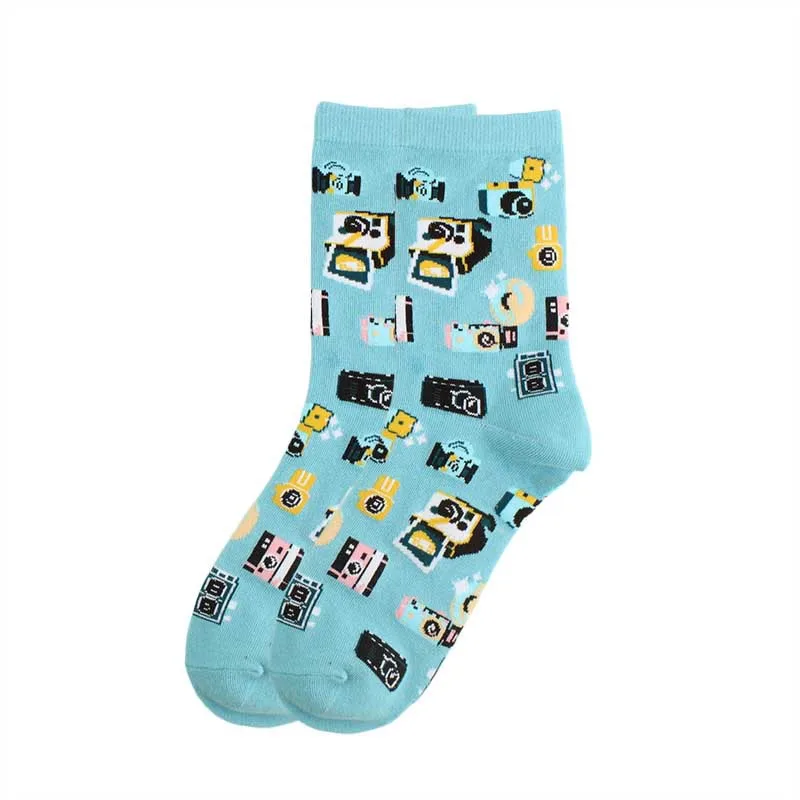 

10 Pairs/lot Fashion Animal Expression Yuansu Cute Creative Cartoon Female Women Socks & Hosiery Art Cat Dog Sloth Red Wine