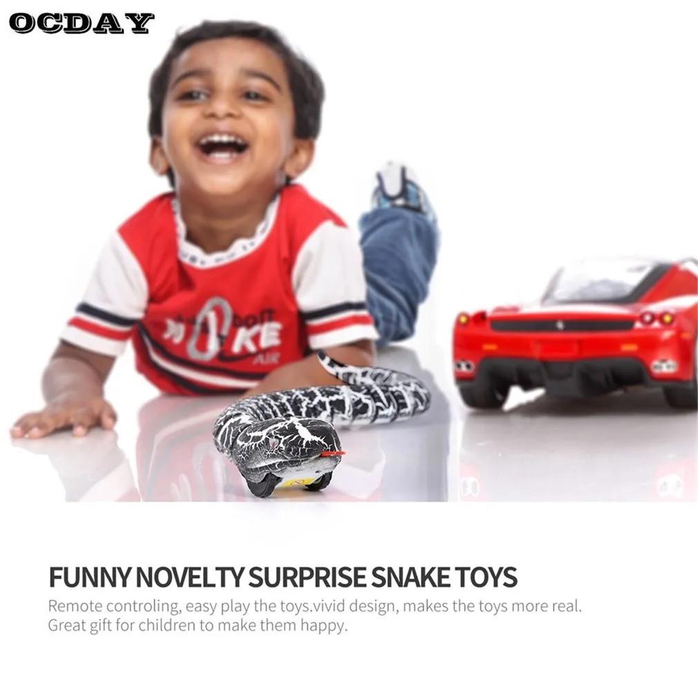

OCDAY RC Remote Control Snake And Egg Rattlesnake Animal Trick Terrifying Mischief Toys for Children Funny Novelty Gift New Hot