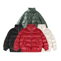 large size european goods loose fashion thick down jacket womens warm comfortable bread jacket red green white black pink coat