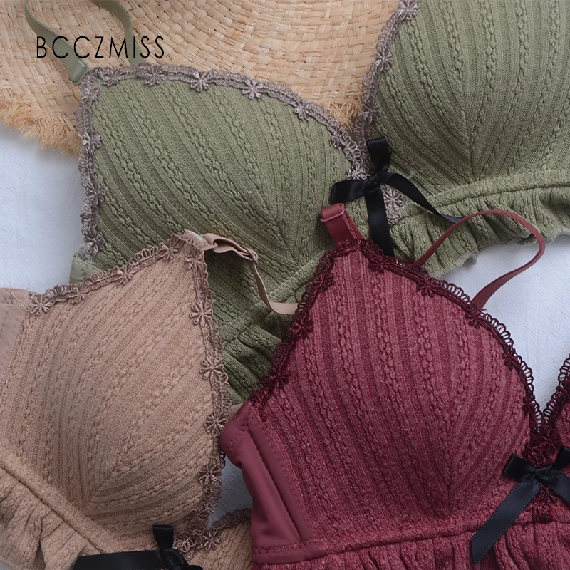 Женский кружевной бюстгальтер без косточек BCCZMISS пикантное нижнее белье в стиле
