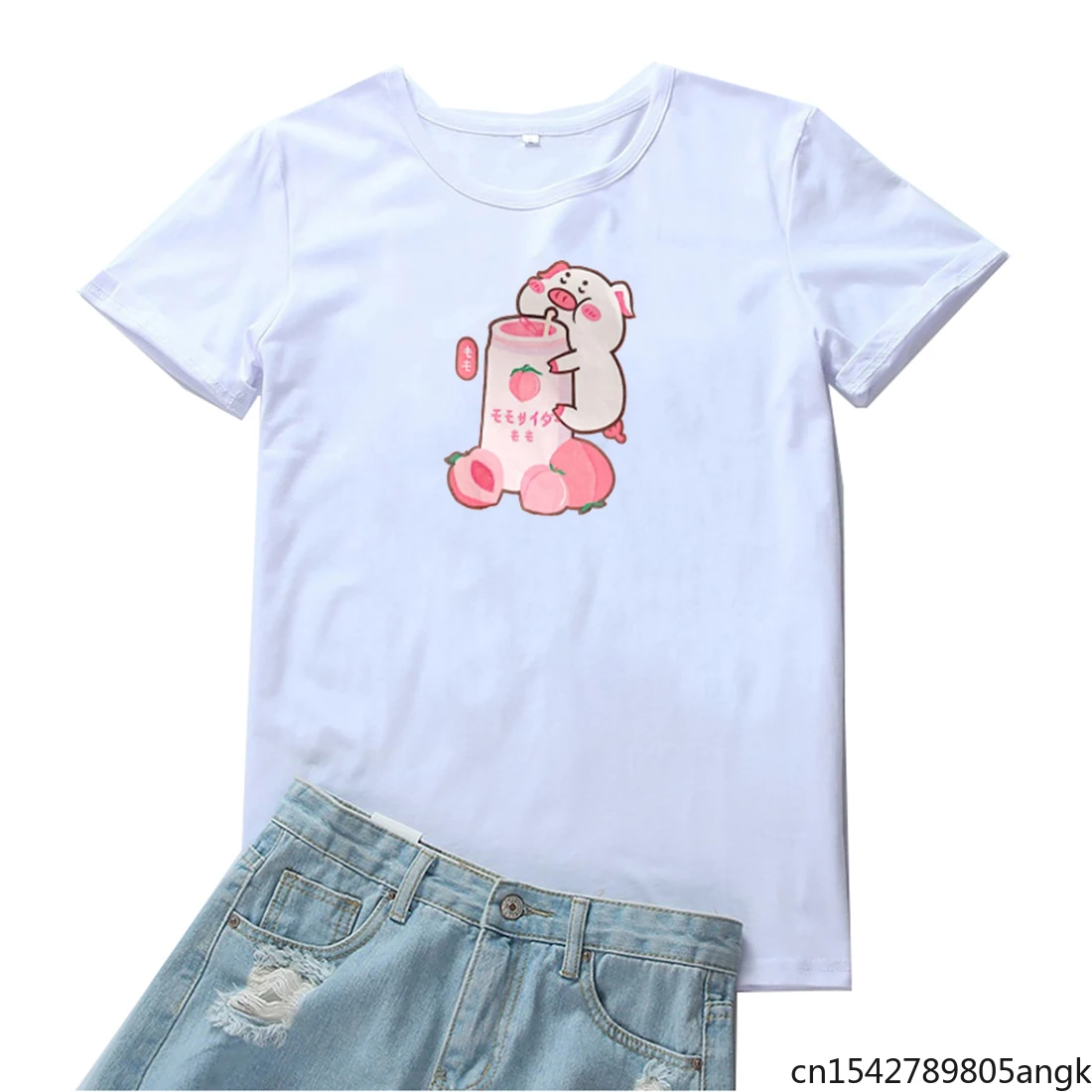 

Женская футболка свободного покроя, с коротким рукавом