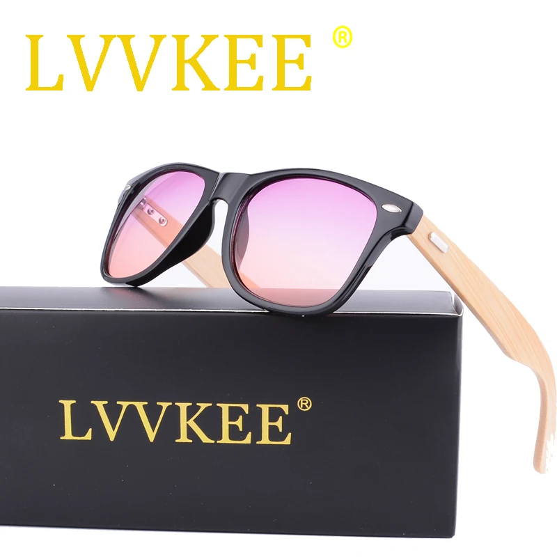 LVVKEE ретро деревянные солнцезащитные очки для мужчин бамбуковые женщин фирменный