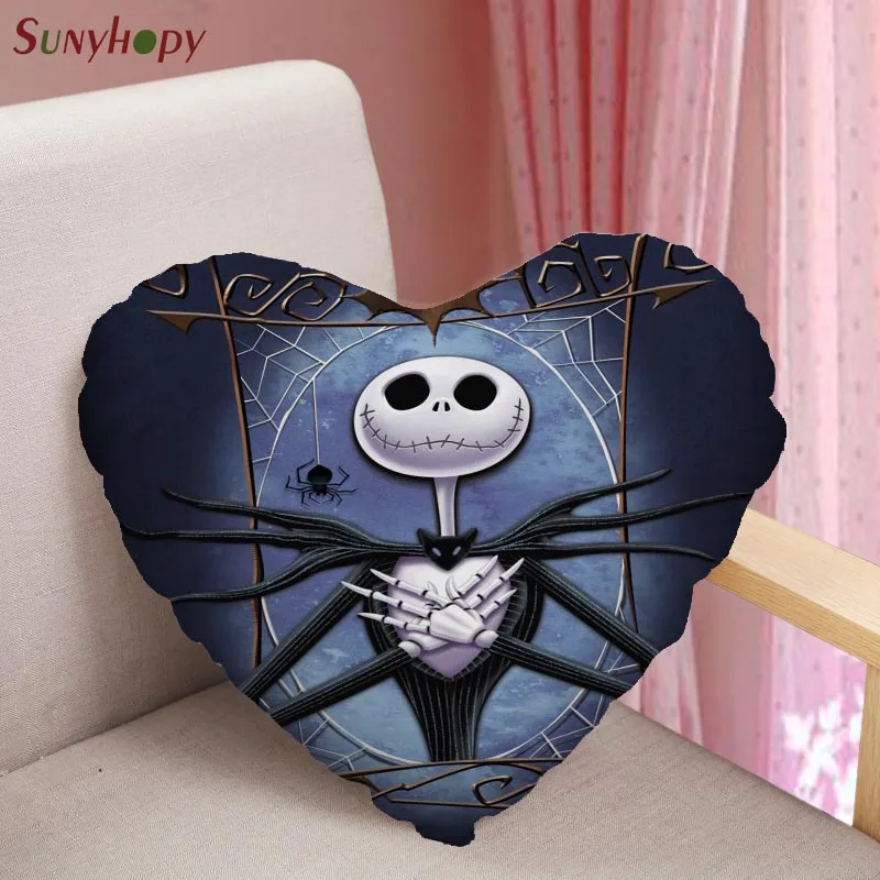 Декоративная атласная Наволочка на молнии в форме сердца | Дом и сад