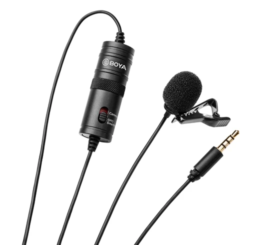 Петличный микрофон BOYA BY-M1 3 5 мм с зажимом для записи аудио и видео iPhone Android Mac DSLR