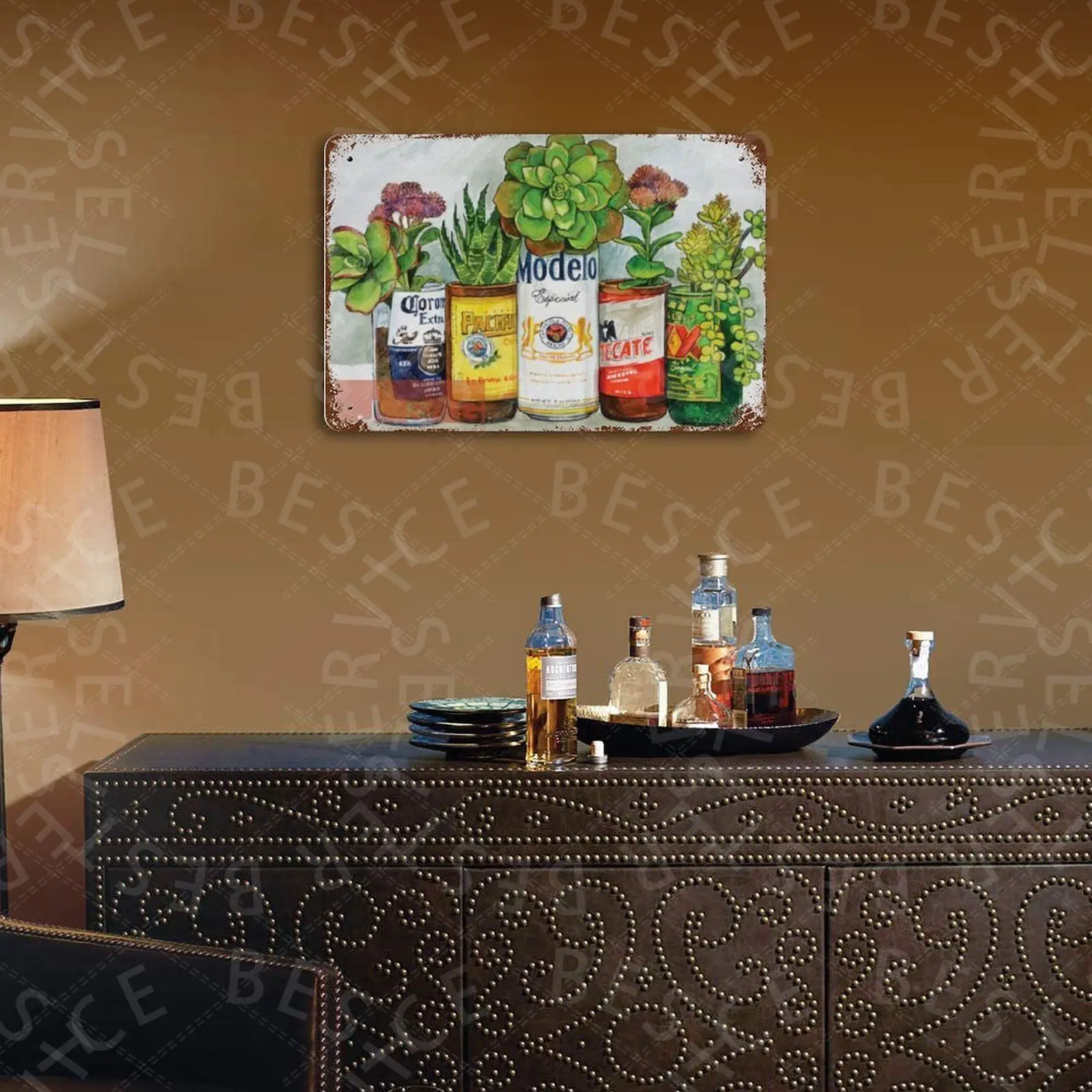 

Mexican Beer Sign Metal Plaque Vintage Metal Tin Sign Home Decor Wall Decor for Living Room Beach Decorative Metal Poster