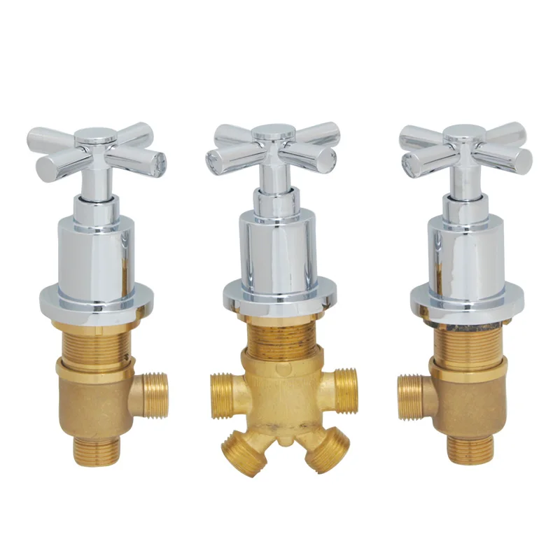 

Bathtub Tap Brass Switch Control Valve Cold&Hot Shower Mixer Faucet Split 2 Way Water Divide Jacuzzi Bathroom Cabinet Crane