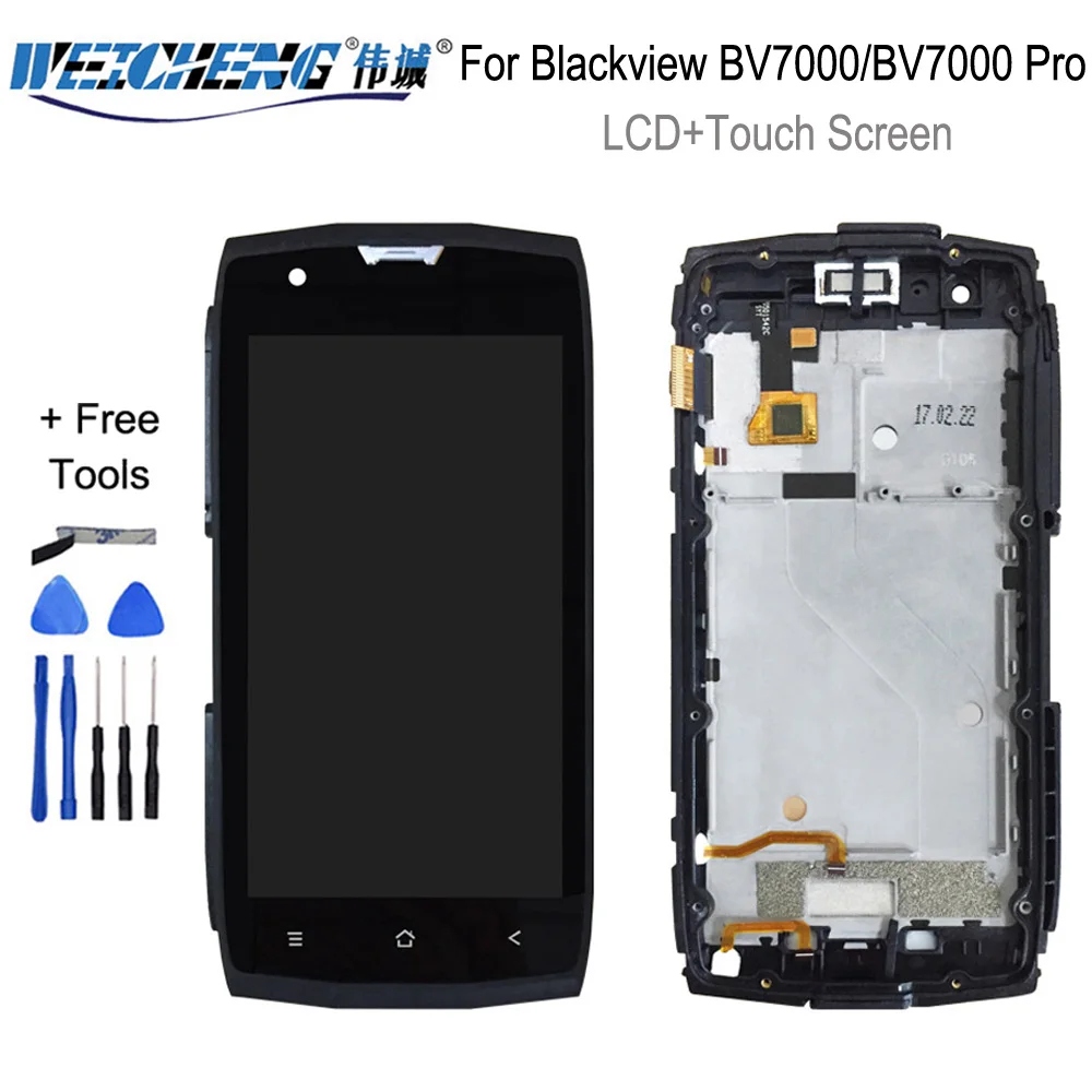Новый сенсорный экран ЖК-дисплей для Blackview BV7000 Pro дигитайзер в сборе с рамкой