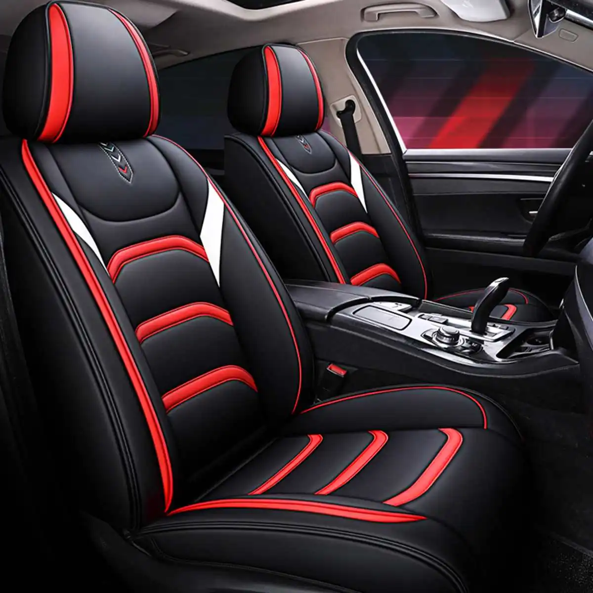 

Universal Car Seat Covers Set Front Seat Covers PU Leather Cushion Interior Auto Car Chair Seats Protector Mat Car Accessories