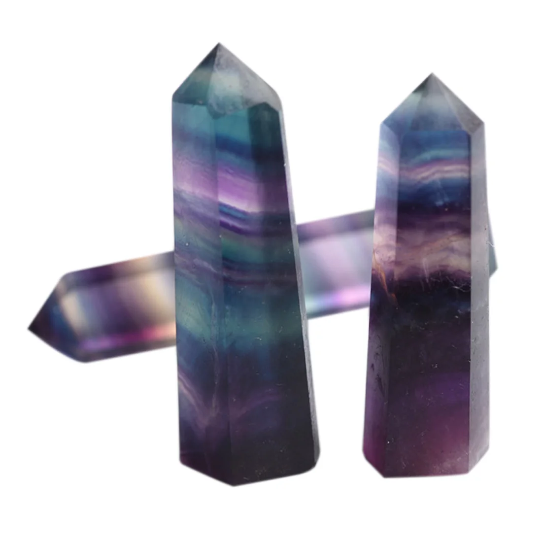 Фигурка для домашнего декора подарок натуральный Радужный лечебный флюорит