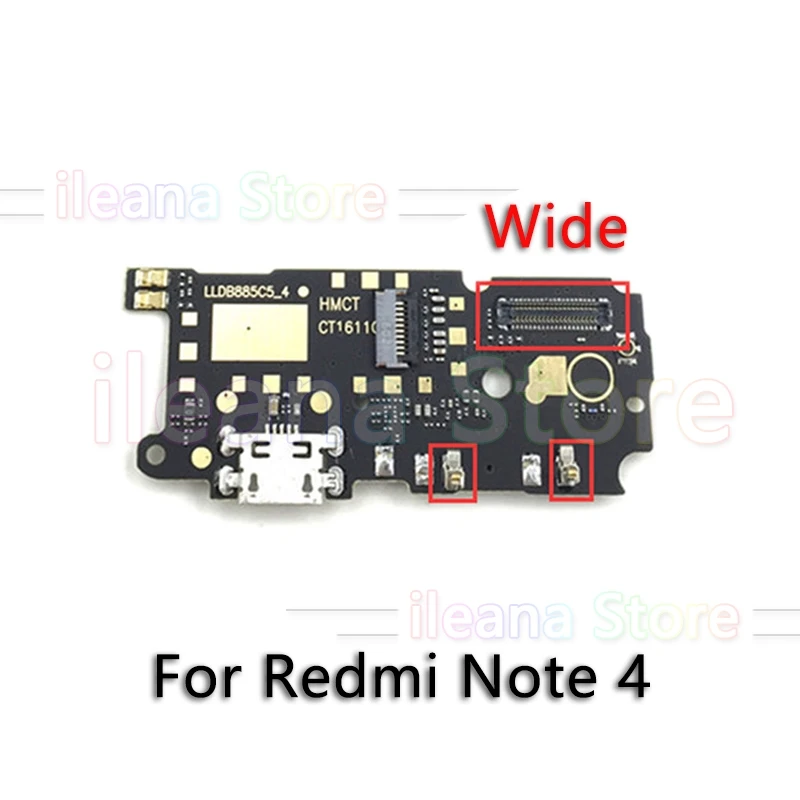 For Redmi Note 4 USB Дата зарядный порт зарядное устройство док-разъем гибкий кабель для Xiaomi Redmi Note 3 3s 4 4x Pro Prime Замена - Цвет: For Redmi Note 4