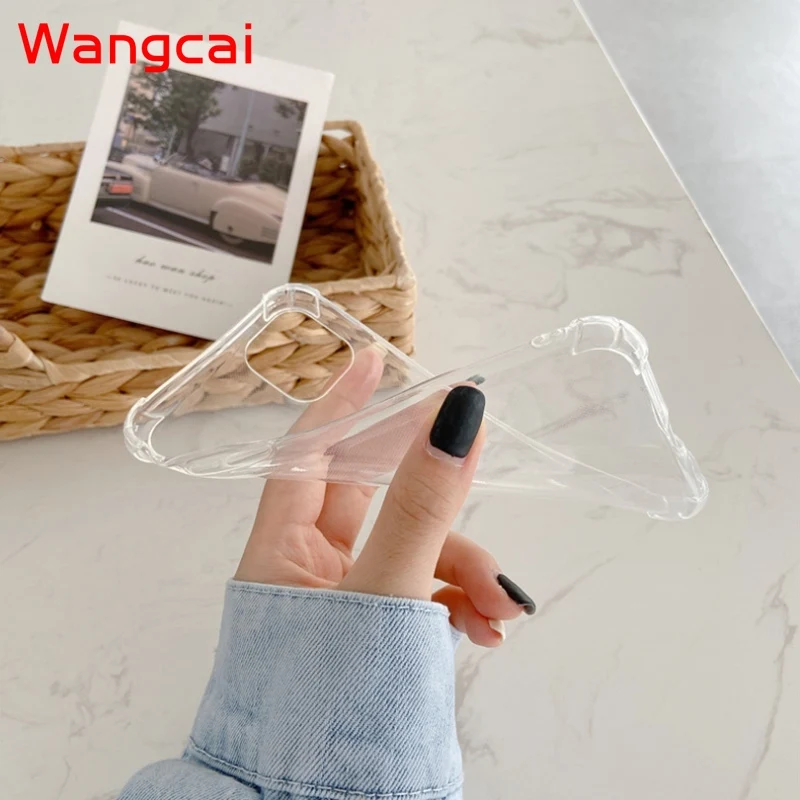 Airbag Transparent Case For Xiaomi Redmi Note 10 4G 10S 9 Pro 9T 5G Max K40 Pro K30S Mi 11 10T Pro Lite TPU Anti-fall Soft Cover
