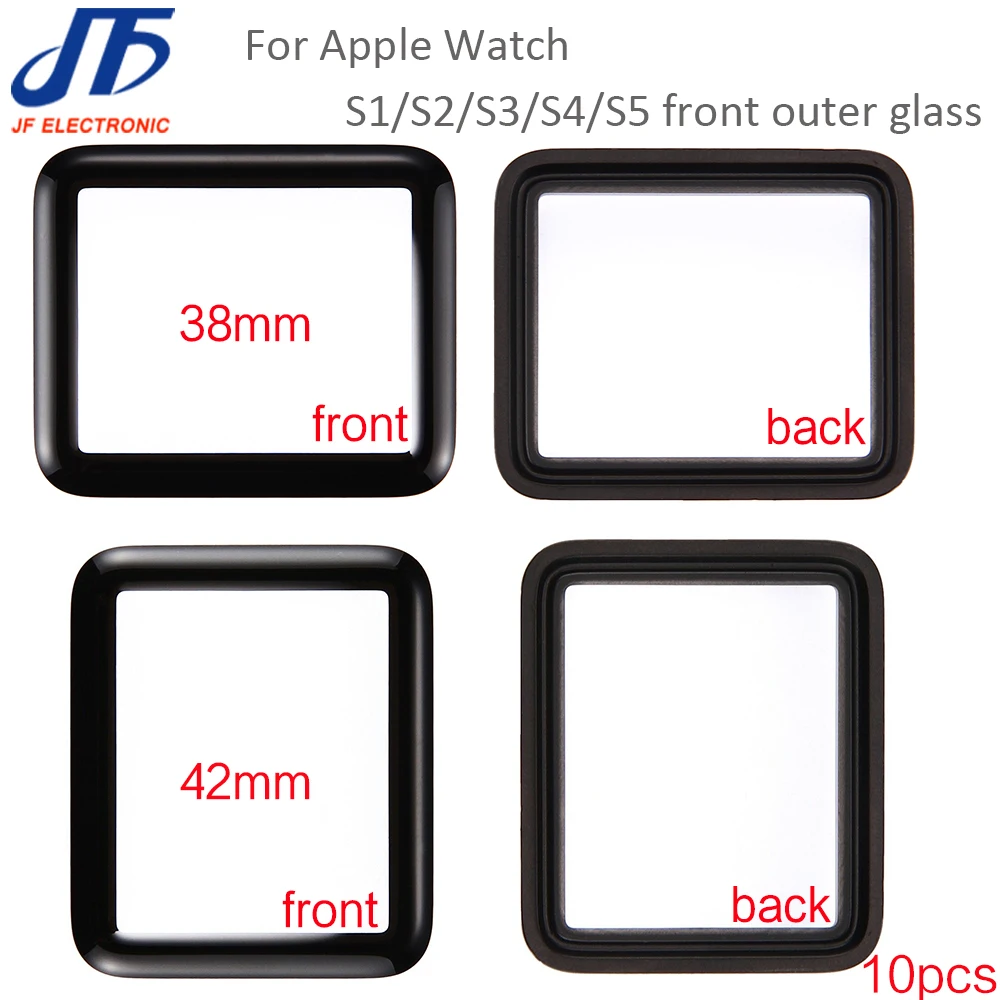 10 шт./лот ЖК дисплей сенсорный экран дигитайзер внешнее стекло для Apple Watch серии 1 2