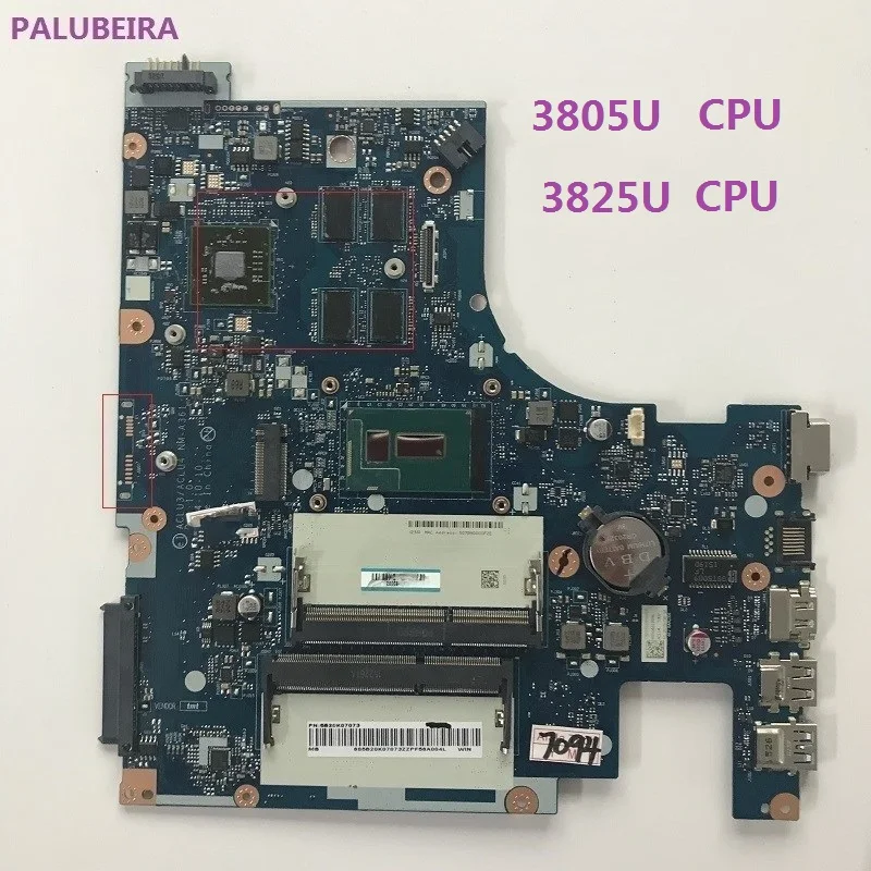 PALUBEIRA ACLU3/ACLU4 NM A361 материнская плата для ноутбука Lenovo G50 80 Материнская 3805U 3825U