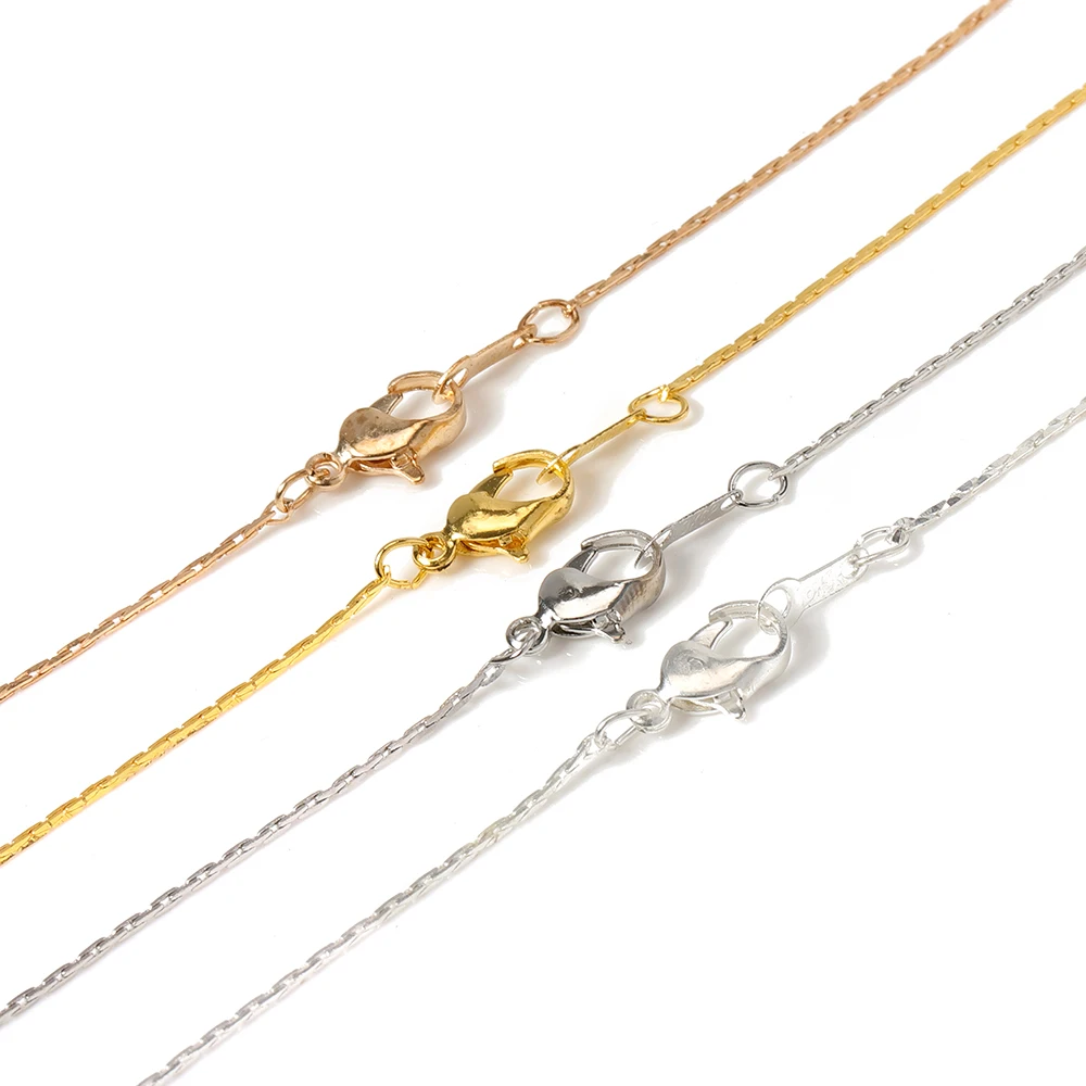 12 шт. золото/КЦ золото/серебро Цвет металла звено ожерелье цепь застежка Омар