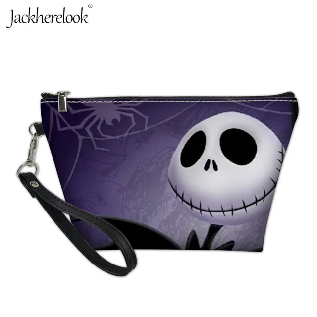 Jackherelook косметичка Для женщин Сумочка, косметичка Повседневное Макияж сумка с принтом "Кошмар перед Рождеством" Путешествия Сумочка-клатч мини кожаная сумка - Цвет: HMM1173Z8