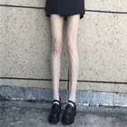 Женские колготки в сеточку, прозрачные, выше колена, высокие, милые, эротические, готические чулки