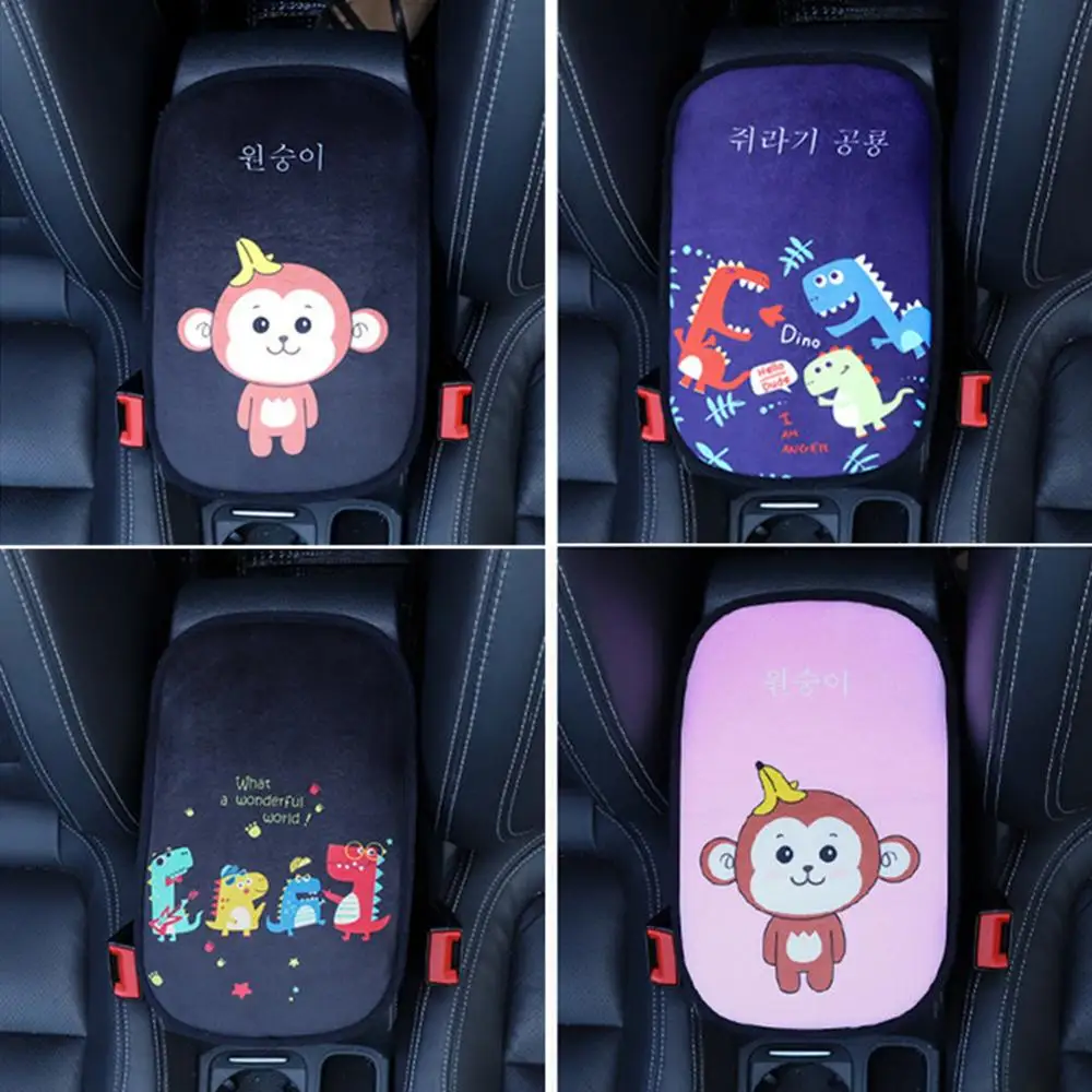 Универсальный автомобильный подлокотник чехол для подушки мультяшный