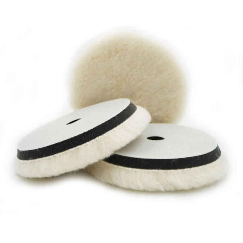 

1pc 6"/7" Wool Polishing Pad For Polisher Machine Waxing Polishing Buffing
