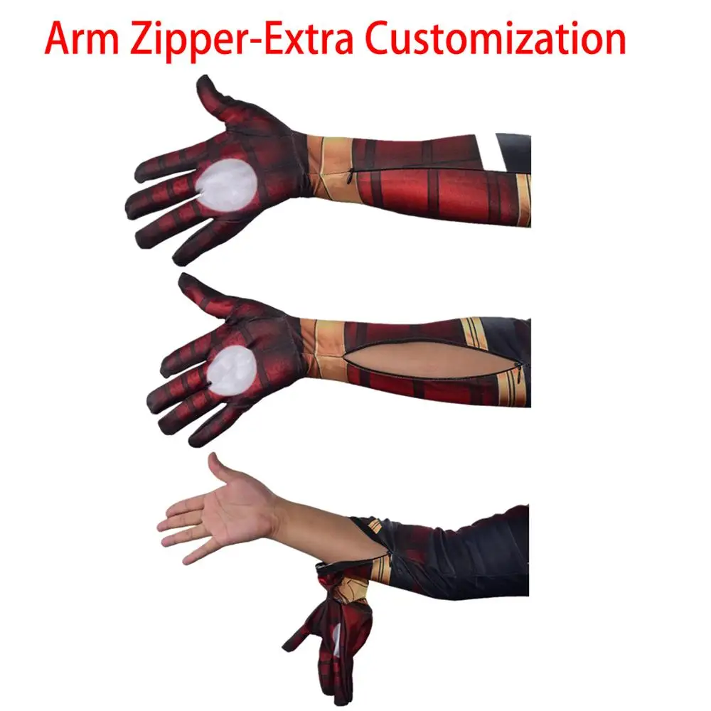 

(Notice:Customized soles need more 10-15days extra) Extra Arm/Crocth/Zippers/Soles for Costumeized for Halloween Costume Cosplay