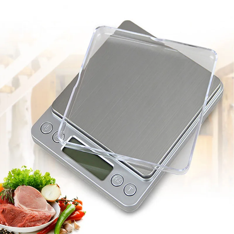 

LCD Digital Scales Grams 0.01/0.1g Precision Weight Balance for Tea Baking Weighing Scale Mini Electronic Scale with 2 Trays