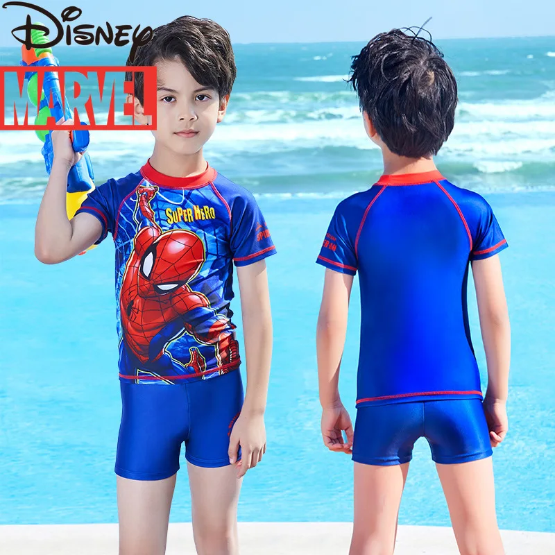 

Marvel Spiderman Cartoon Children's Swimsuit Boy Split Swimsuit Sunscreen Swimsuit