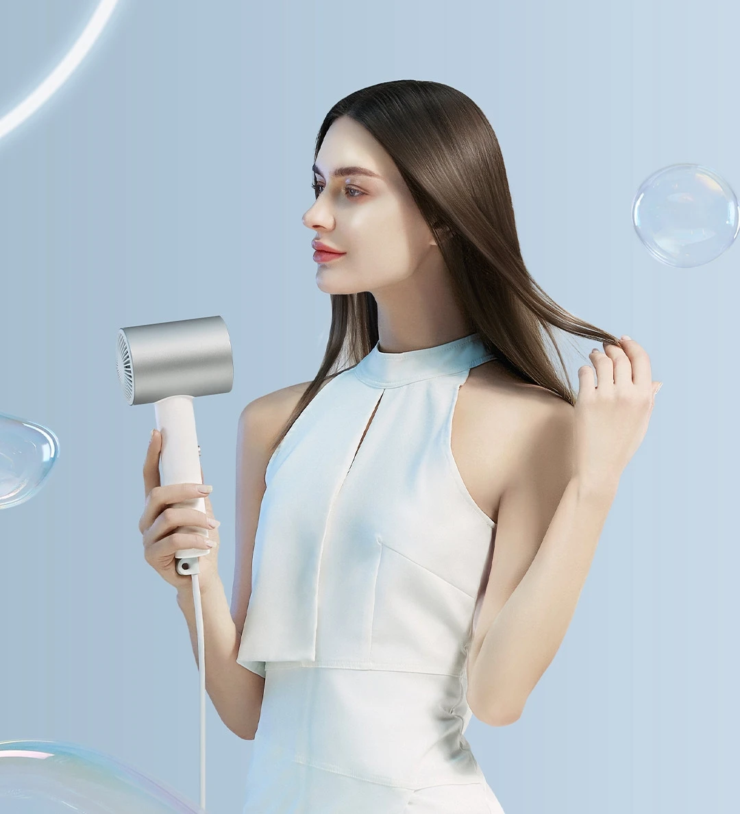 

Xiaomi MIJIA Mi Double Water ion Hair Dryer H500 White With Magnetic Suction Nozzle Diffuser Portable Xiomi Home Hairdryer 2021