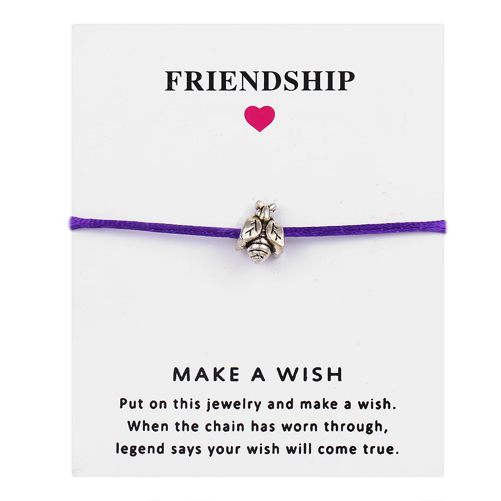 Модные подарки дружбы Серебряная лягушка Пчела кулон браслеты для женщин femme