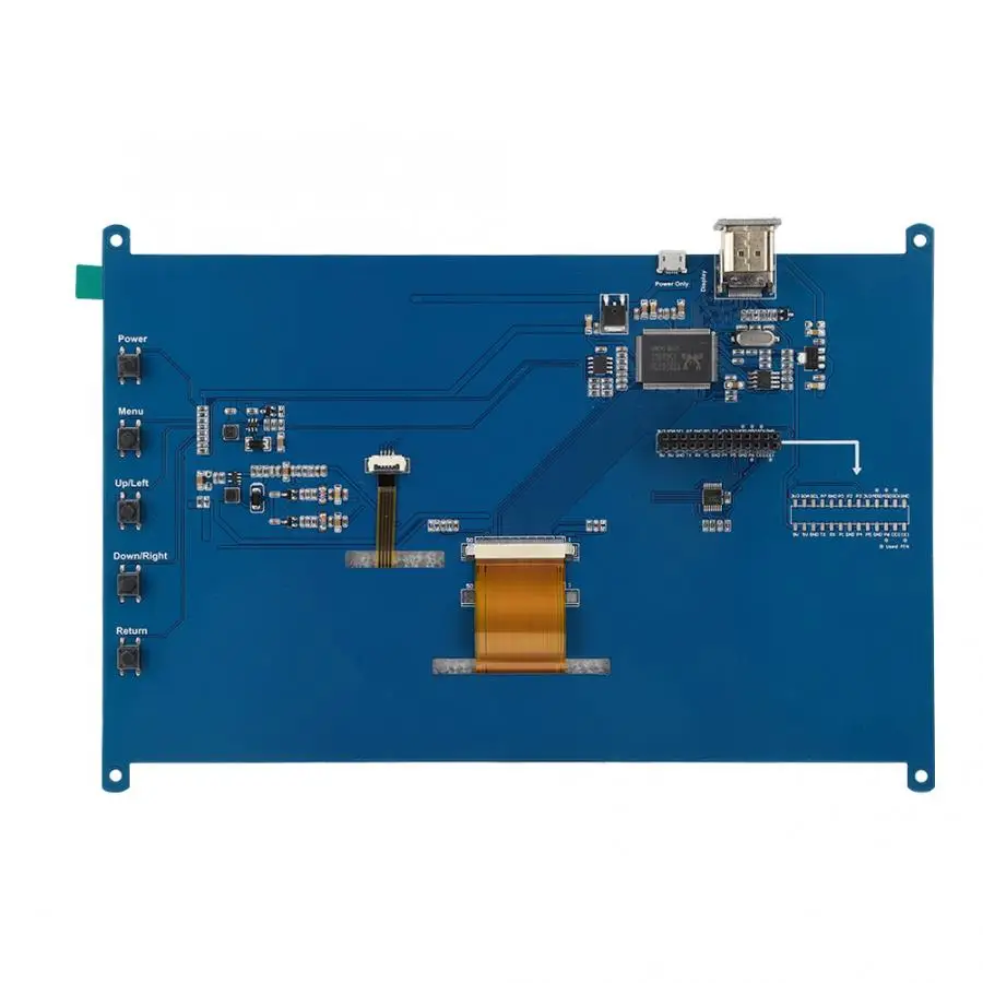 10,1 дюймов 1024x600 ЖК-дисплей с подсветкой TFT сенсорный экран для Raspberry Pi 4B с адаптером