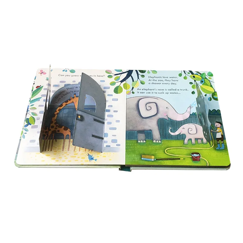 Книги с 3d-откидной крышкой Usborne Peep Inside The Zoo Animal английская обучающая детская книга