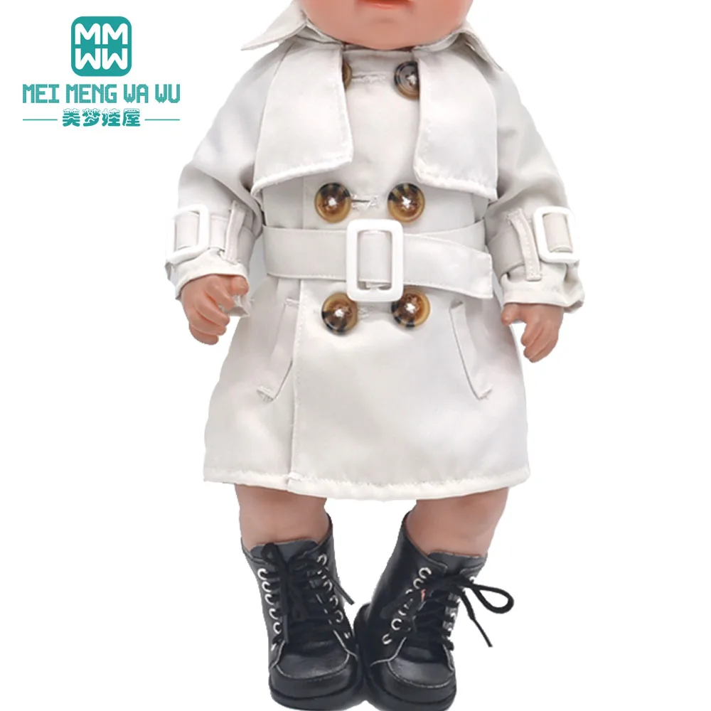 43cm Doll clothes baby toy new born doll and American Fashion shirts trench coats fur collar | Игрушки и хобби