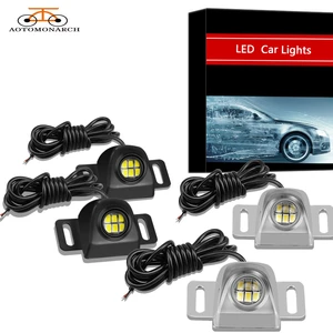 AOTOMONARCH 4PCS Accessories Auxiliary 6000K LED Waterproof Bulb Camera Illumination System Car Styling Reverse Light Backup CJ