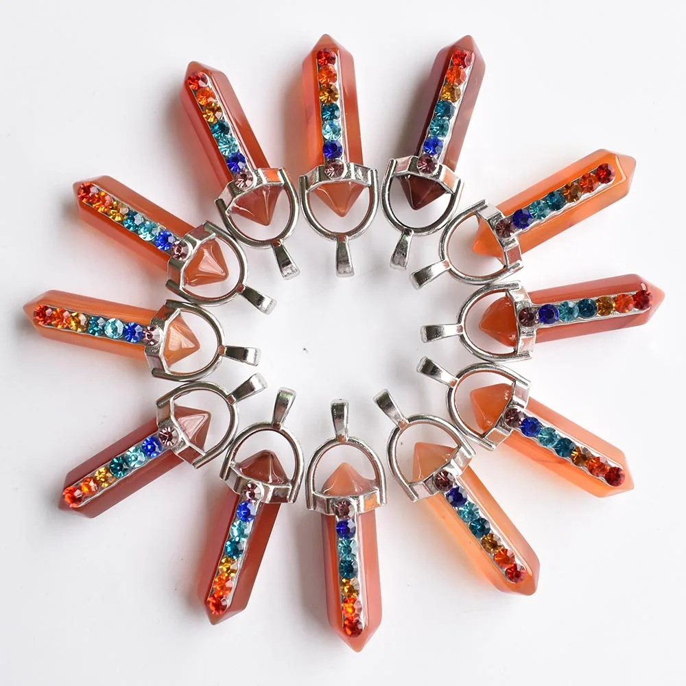 Подвеска из натурального камня тигрового глаза 7 чакр Ляпис кварцевый обсидиан