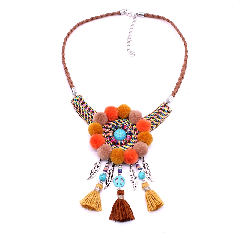Женское богемное ожерелье с кисточкой и кристаллами | Украшения аксессуары