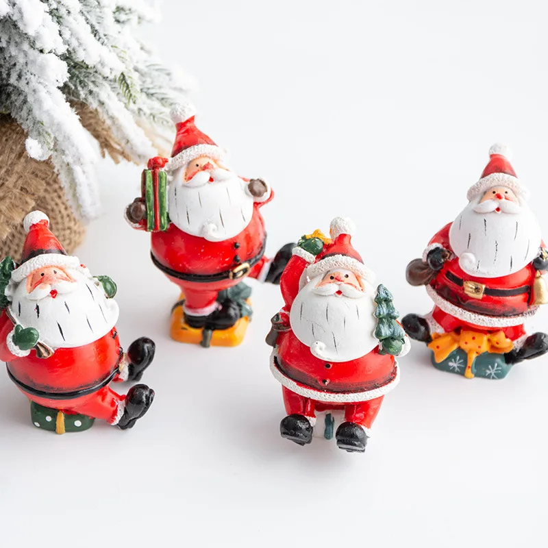 

Santa Claus Snowman Desktop Ornaments Christmas Window Desktop Display Decorative Props Photo Props Ornaments