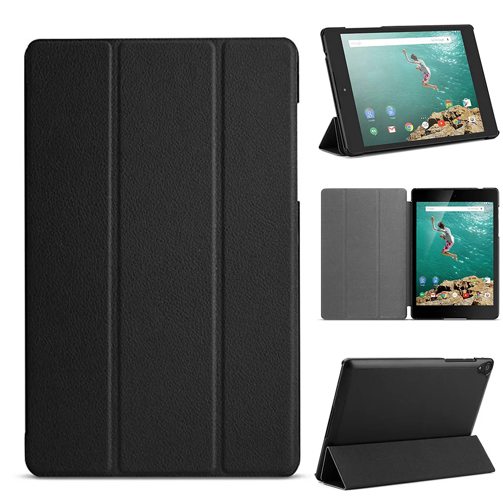 Fashion Cover for Google Nexus 9 Tablet PC Case for Google 9 HTC OP82100 Tri Fold Stand Sleeping Holster Case