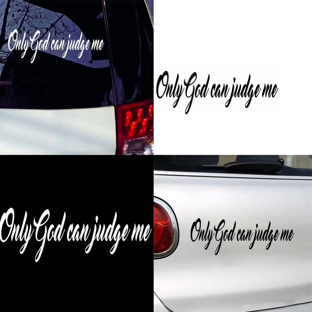 

75% Dropshipping!!ONLY GOD CAN JUDGE ME Letter Printed Vehicle Decal Reflective Motorcycle Decor