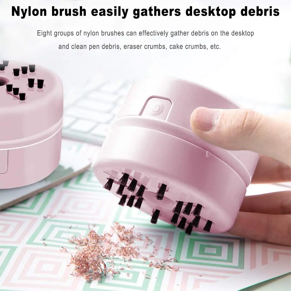 Mini Desktop Portable Vacuum Cleaner For Diamond Painting Tools Accessories Hand-Held Nylon Brush 2