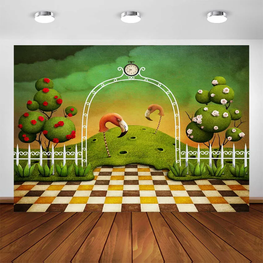 Фантазийный фон зеленый лабиринт фотография сад трава фото для фотостудии -